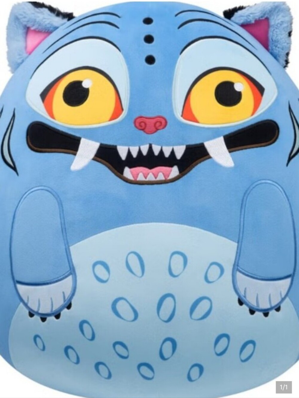 Derpy Blue Plush Kids Toy - Soft Character Cushion